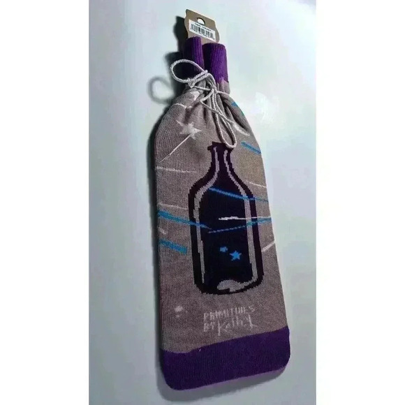 New “Let’s Be Partners In Wine “ Bottle Sock Kathy Primitives - Picture 6 of 6
